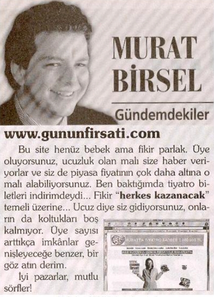 Murat Birsel Günün Fırsatı